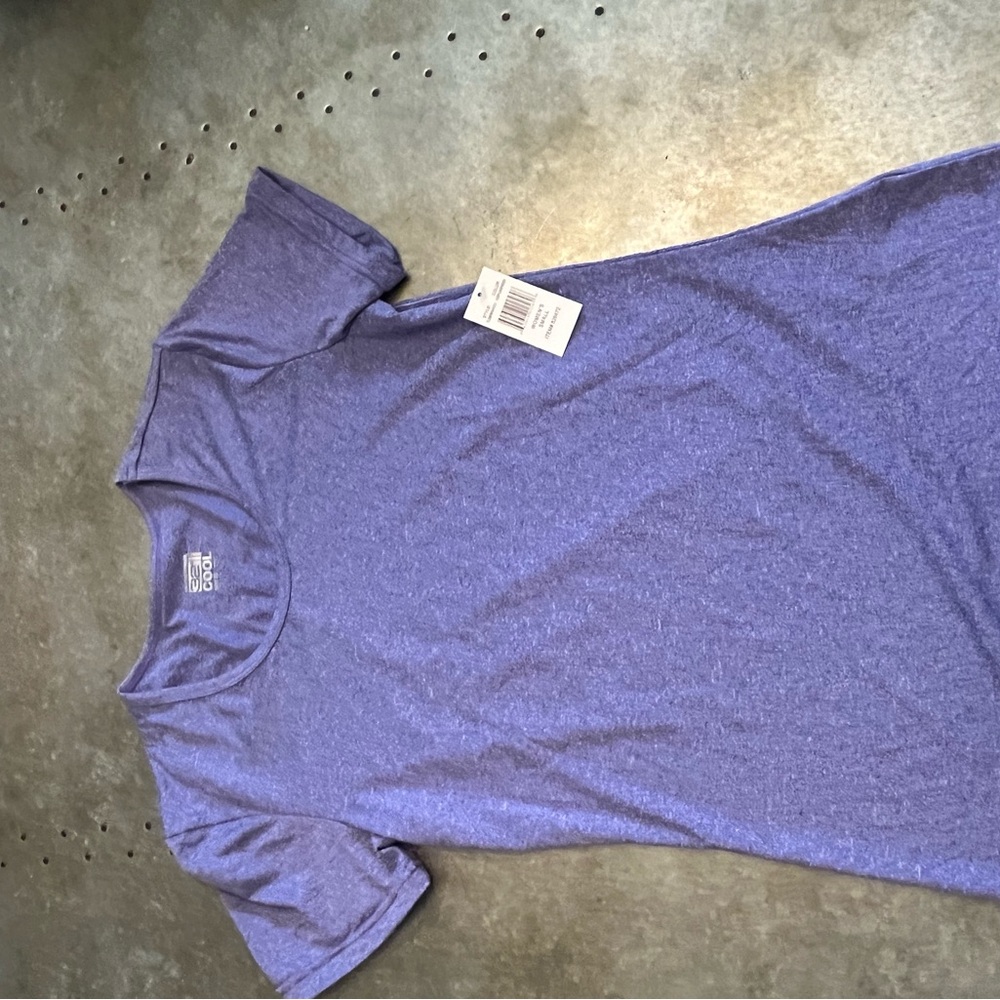 32 Degrees Heathered Purple Scoop Neck Short Sleeve Tee